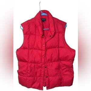 Lands' End Bright Red Puffer Vest